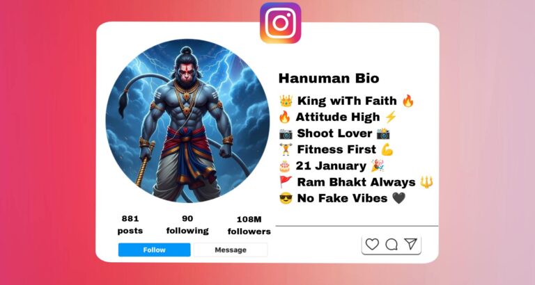 {Best 209+} hanuman bio for instagram in hindi - 2026