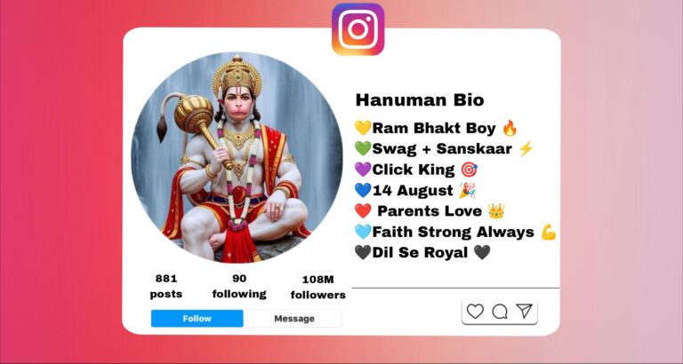 {Best 209+} hanuman bio for instagram in hindi - 2026