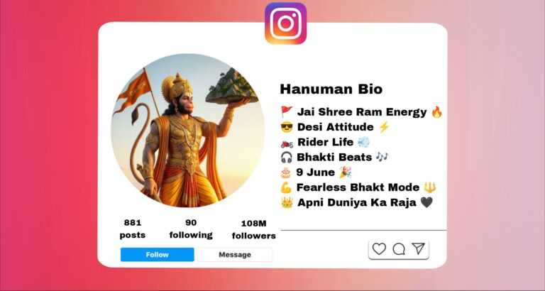 {Best 209+} hanuman bio for instagram in hindi - 2026