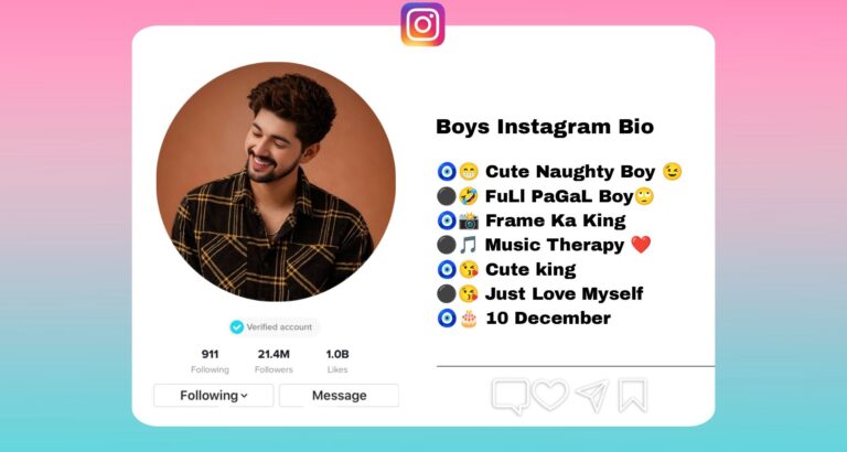Best 261+ Instagram Bio for Boys in 2026 – {Stylish & Attitude}