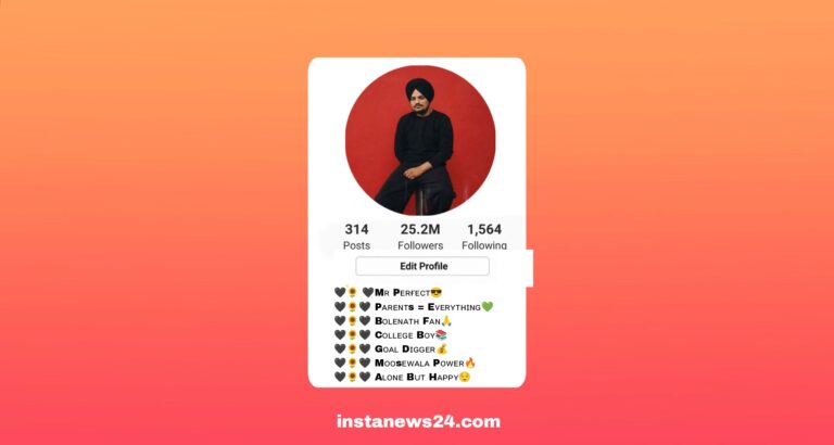 Best 143+ Sidhu Moose WaLa Instagram Bio Copy And Paste