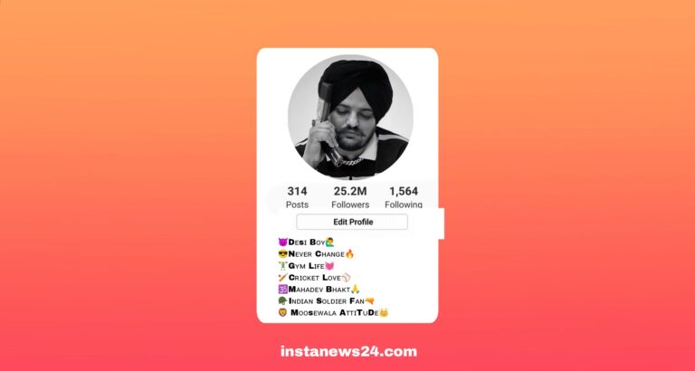 Best 143+ Sidhu Moose WaLa Instagram Bio Copy And Paste