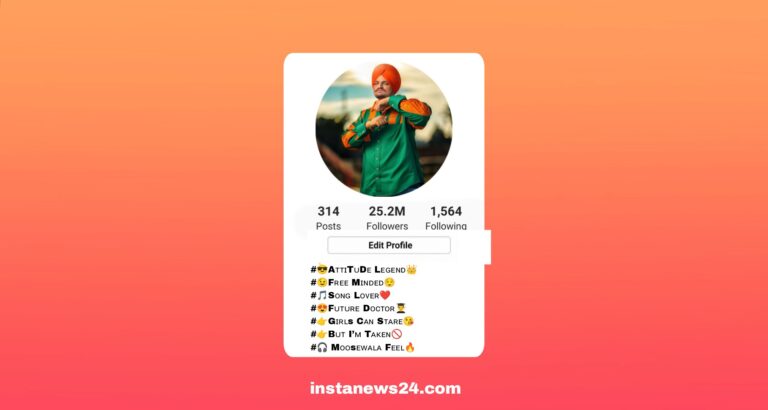 Best 143+ Sidhu Moose WaLa Instagram Bio Copy And Paste