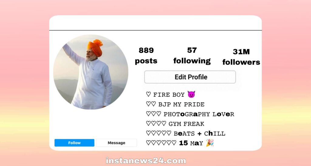 BJP Instagram Bio